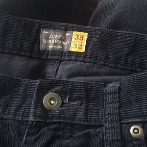 J. CREW slim straight corduroy pants